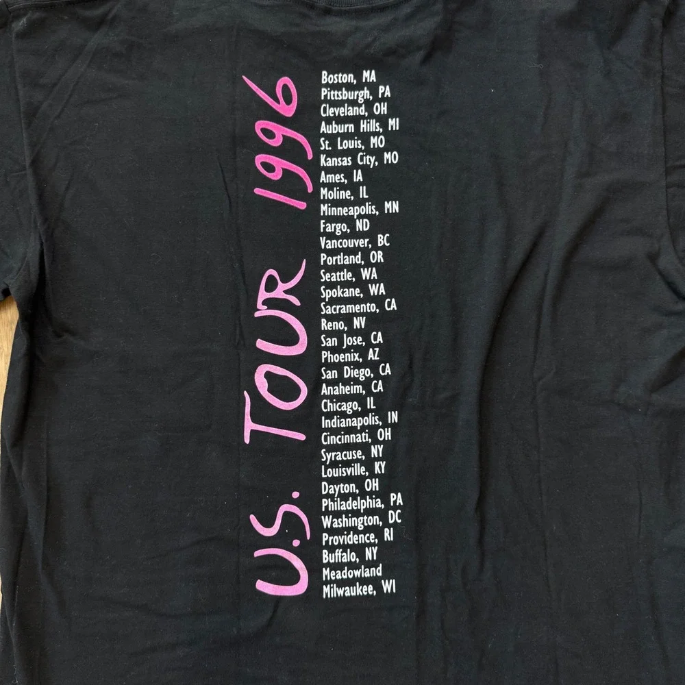 Vintage 1996 Neil Diamond US Tour Graphic T-Shirt Mens XL Black Tour Champ‎ 90s